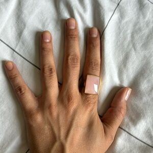 Henri Bendel pink and gold ring